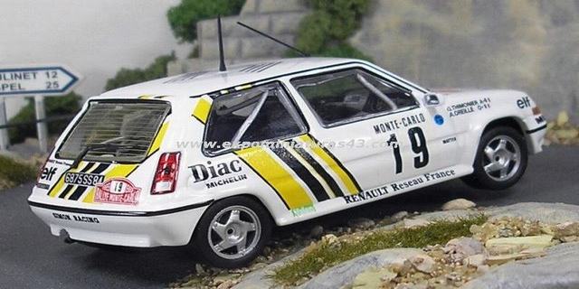 Rally de MonteCarlo 1989 Renault 5 GT Turbo Oreille Thimonier 1 43